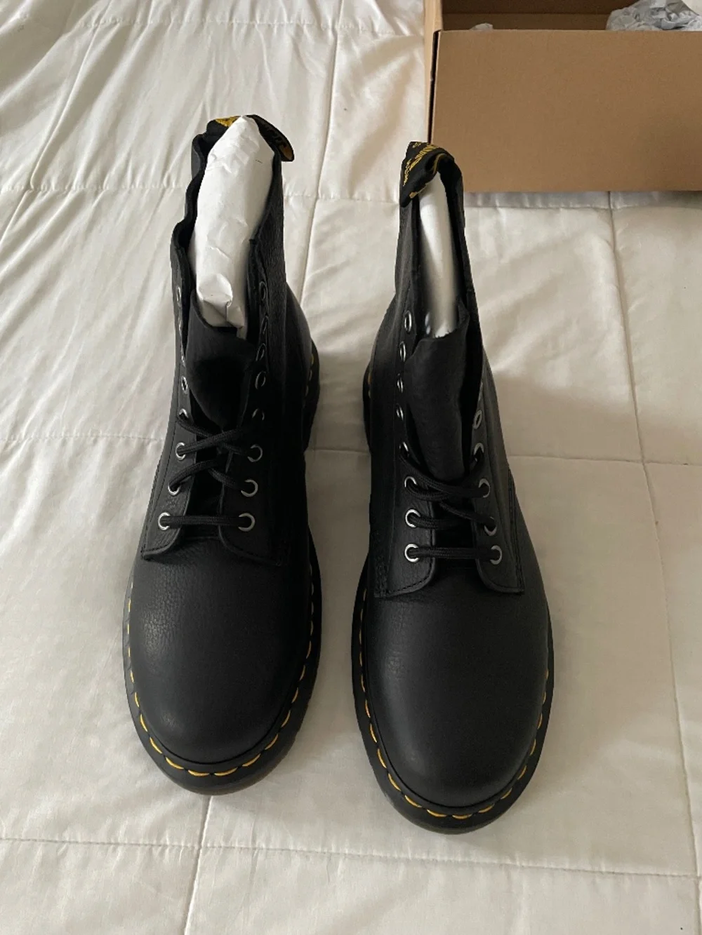 Dr. Martens Leather Black Boots Men's 9